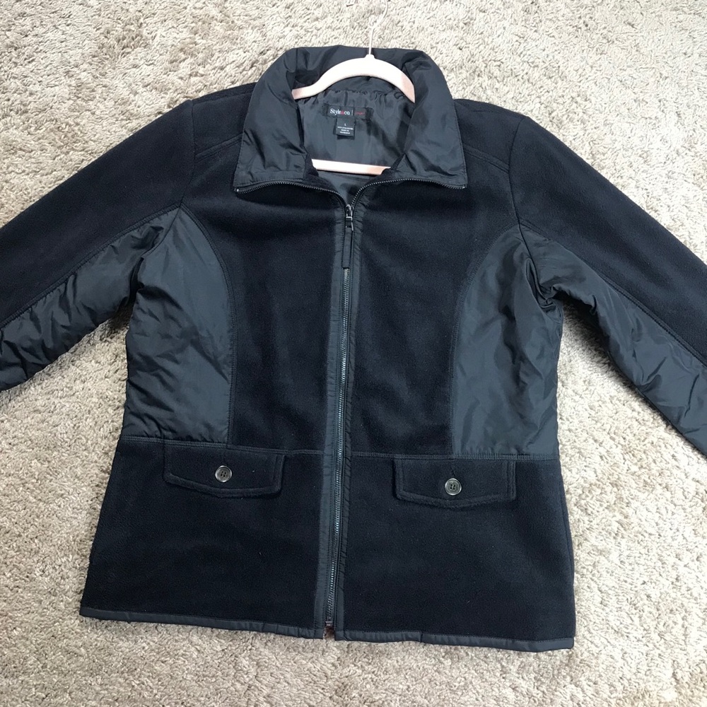 Style & Co Sport women’s Black Fleece Jacket large